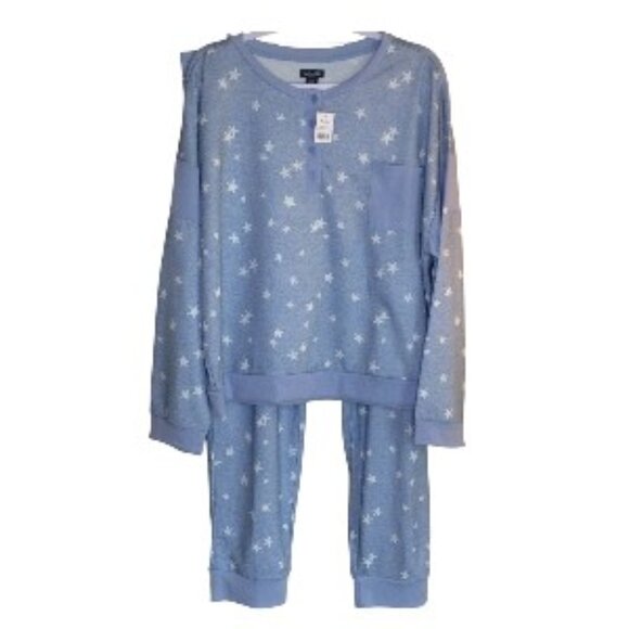 Splendid Two-Piece Lounge Set Stampstar Blue XXL NWT - Picture 1 of 8